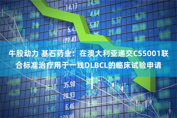 牛股动力 基石药业：在澳大利亚递交CS5001联合标准治疗用于一线DLBCL的临床试验申请